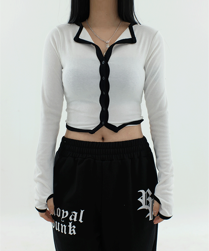black&amp;white warmer cardigan (2color)