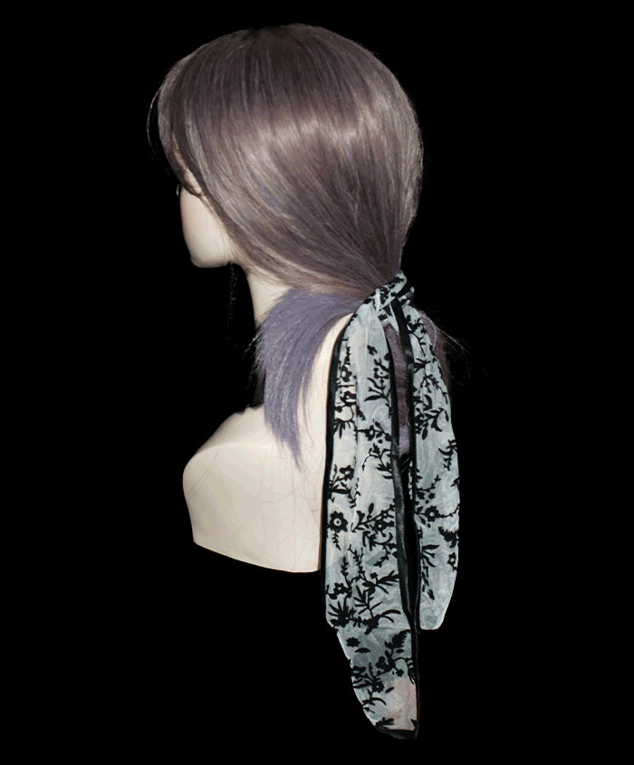 mesh flower scarf [꽃 타이 스카프]