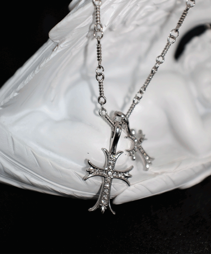 y2k cross necklace [빈티지 십자가 목걸이]