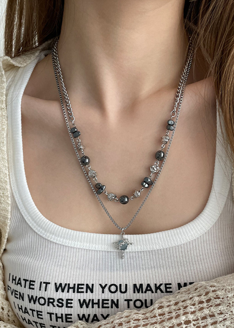 [set] layerd cross necklace [레이어드 크로스 목걸이]